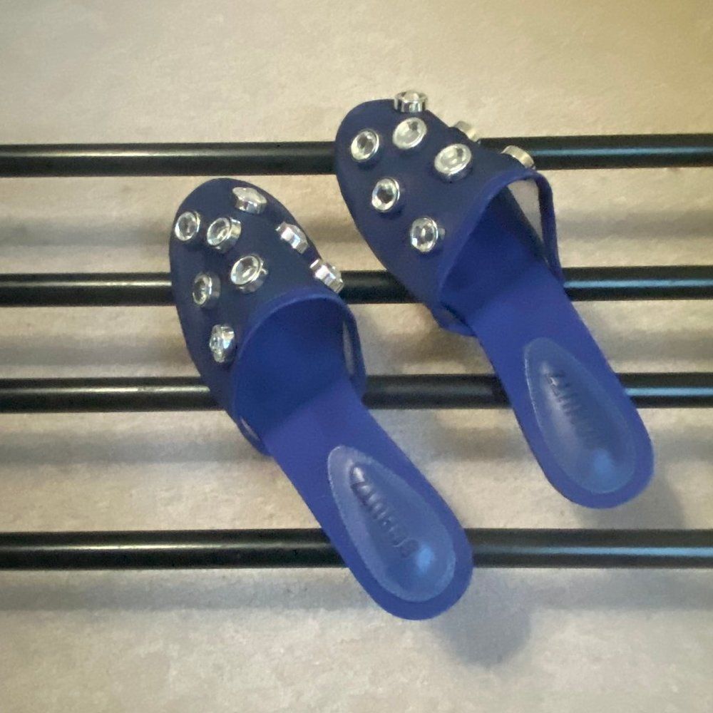 SCHUTZ Women Girah Crystal Embellished Mules - NEW NWOB - Picture 5 of 8